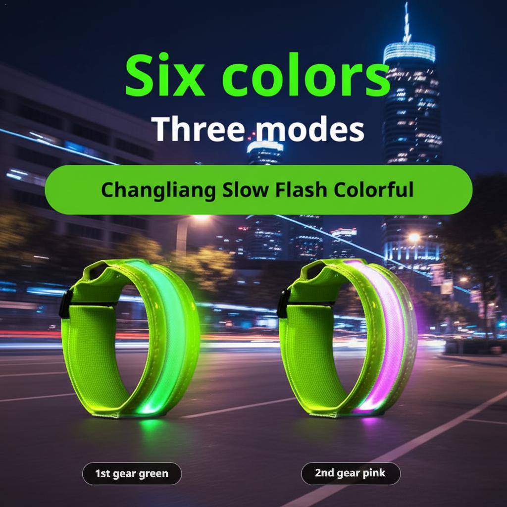 Cycling Visibility Gear - Braçadeira reflexiva de led, alça de