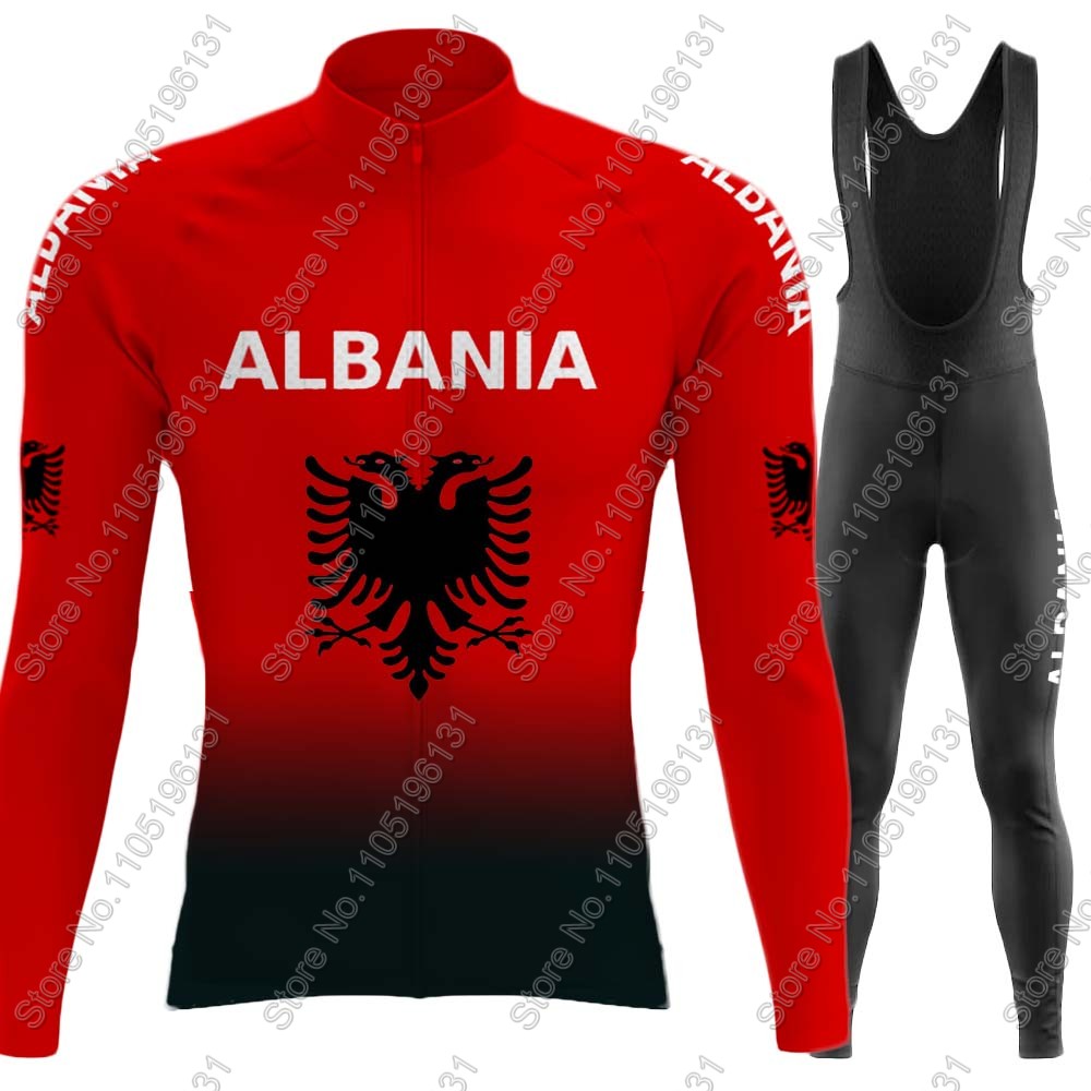 Cycling Gear For Winter - Albânia equipe nacional 2026 conjunto camisa