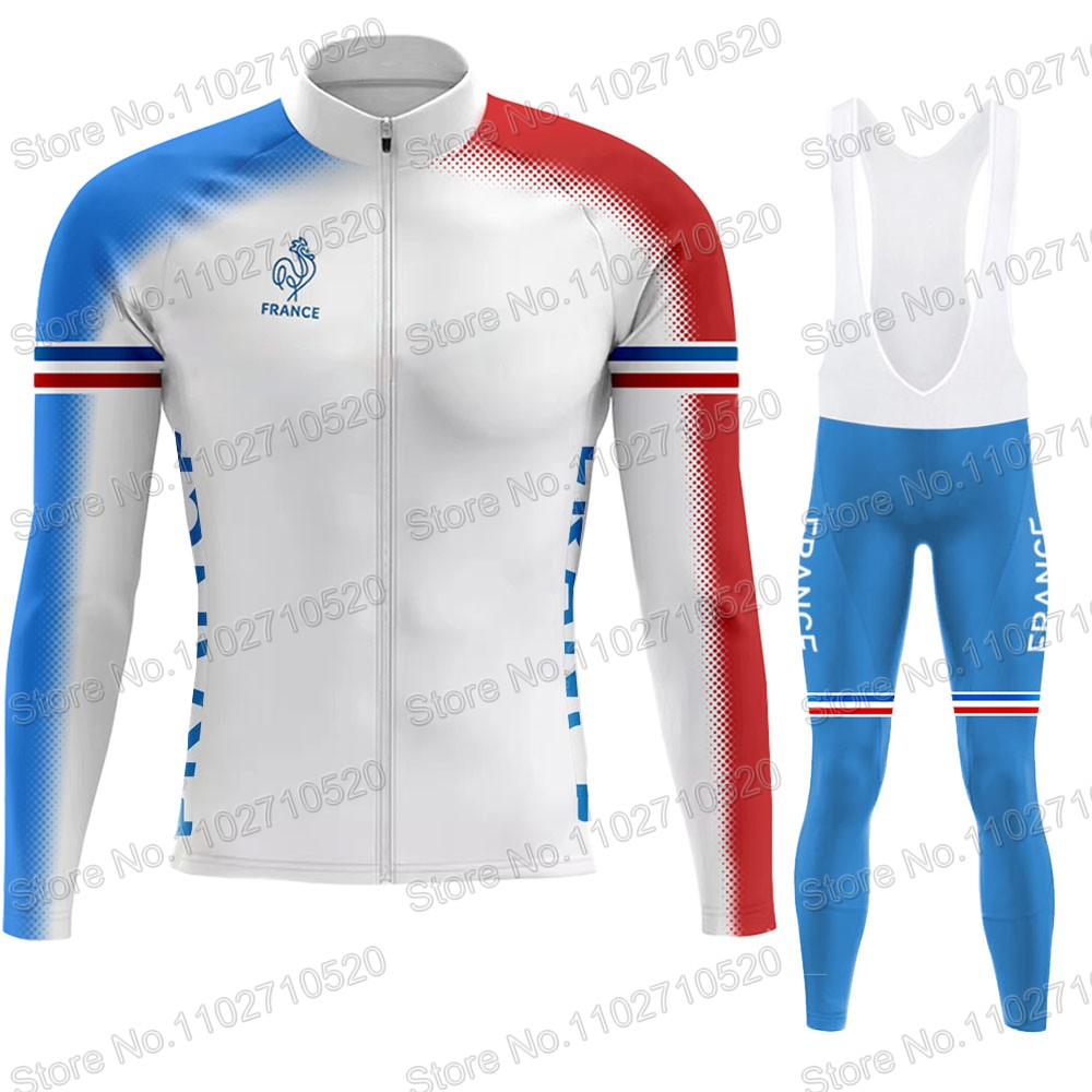 Cycling Gear For Winter - França equipe nacional 2025 conjunto camisa