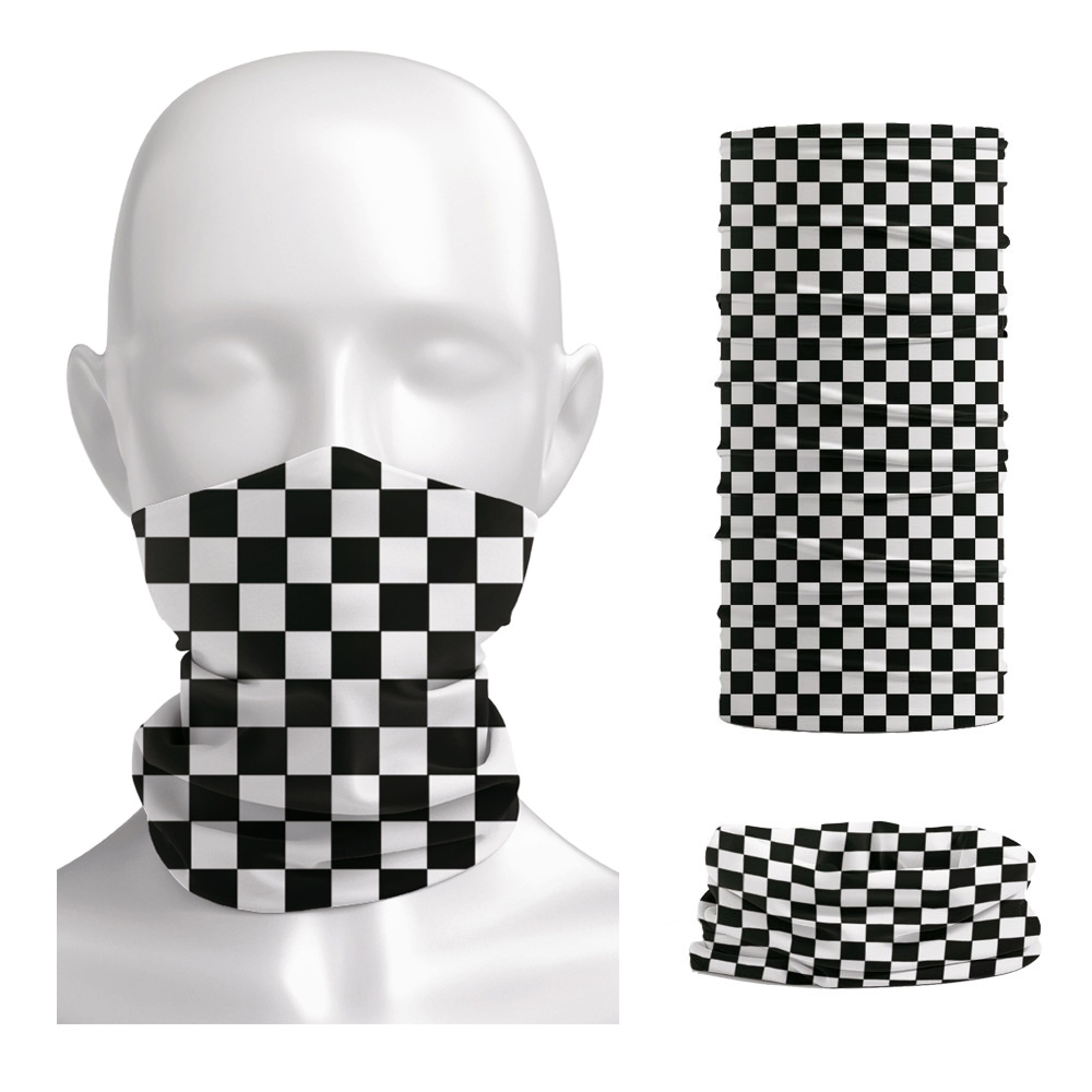 Cycling Gear Usa - Xadrez ska impresso bandana pescoço mais