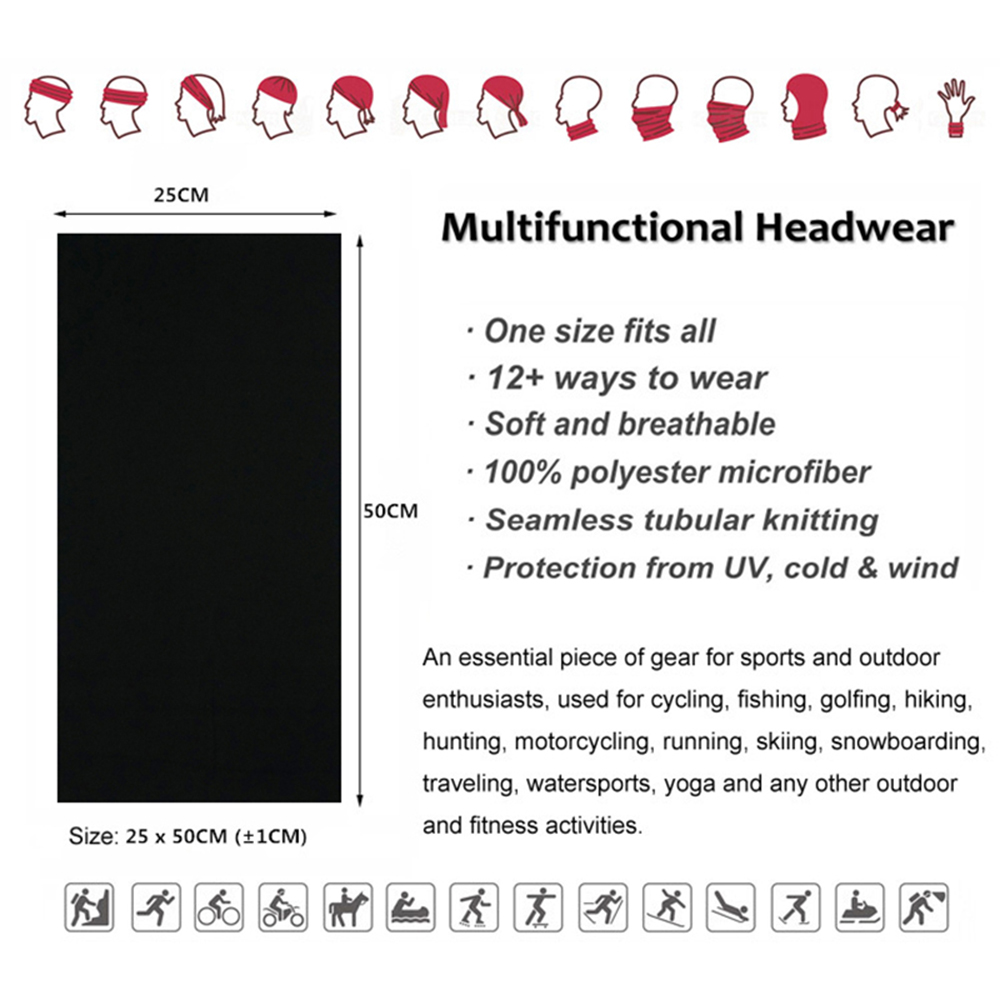 Bandanas de cor sólida sem cos - Cycling Gear Usa avaliação e preço